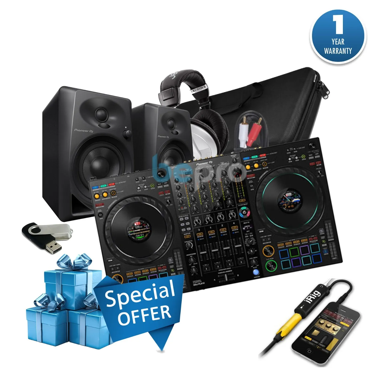 Pioneer DDJ-FLX10 Pro DJ Bundle