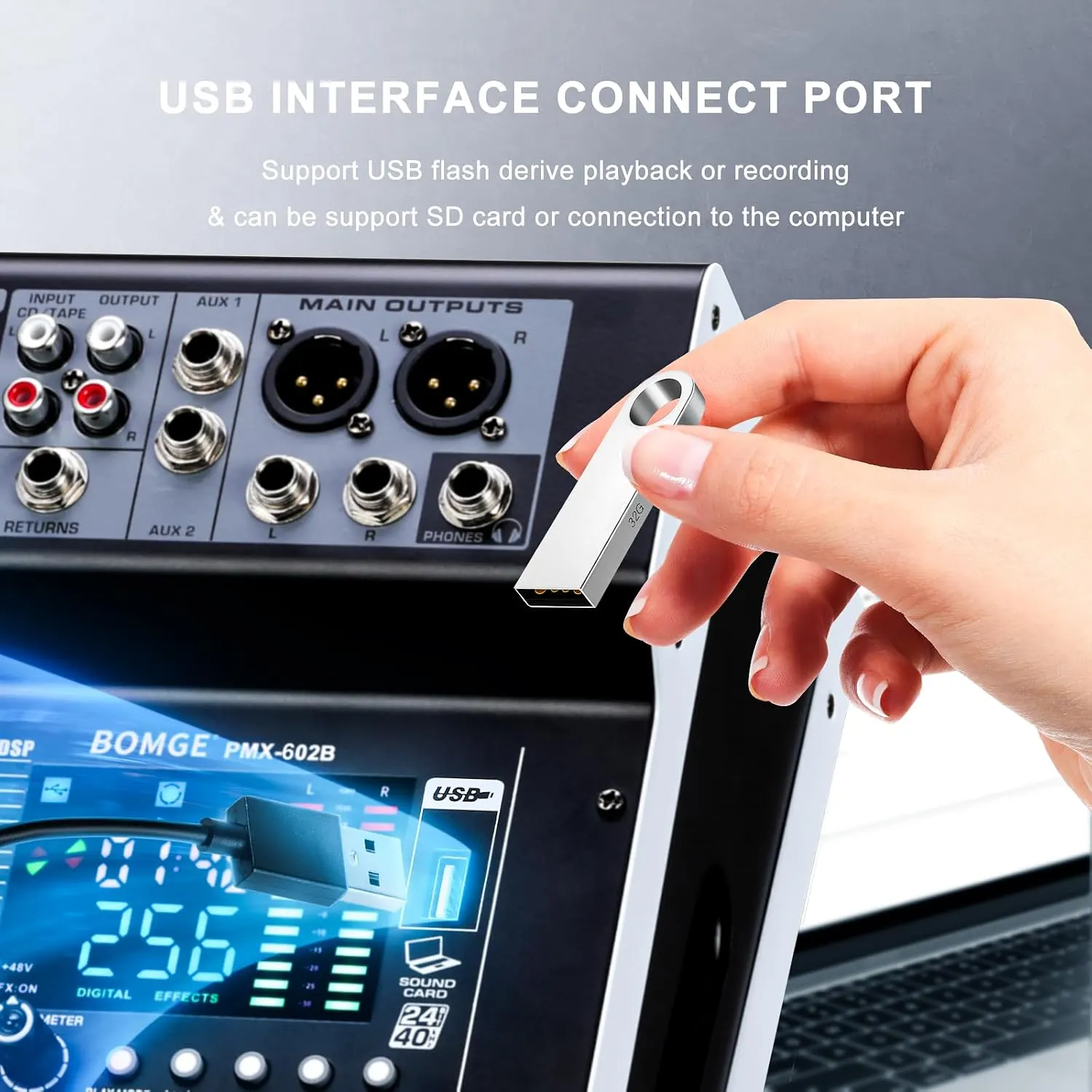 Bomge PMX-602B Powered Mixer 6-Channels product image