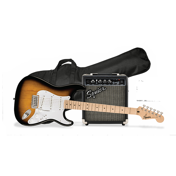 Squier by Fender Stratocaster Electric Guitar Bundle – Sunburst Package